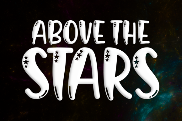 Above the Stars Font for Handmade Creations