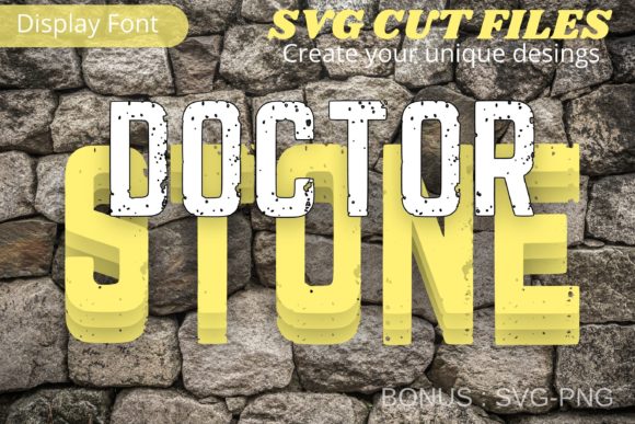 Doctor Stone: A Rough Textured Display Font for Bold Branding