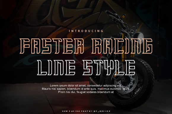 Faster Racing Line Font for Bold Editorial Design