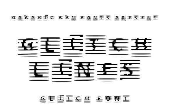 Glitch Lines Font for Editorial Design