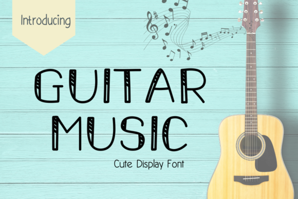 Guitar Music Font for Branding Projects