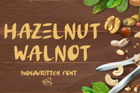 Hazelnut Walnot Font for Handmade Creations