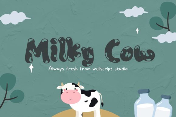 Milky Cow: A Bubbly Display Font for Digital Creativity