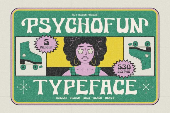 Psychofun: A Chic Display Font for Editorial Projects
