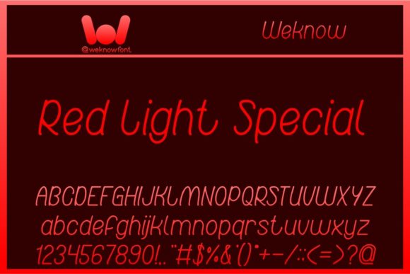 Red Light Special: A Bold Font for Eye-Catching Campaigns